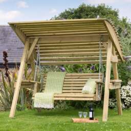 Miami 2 Seater Wooden Garden Swing Seat - thumbnail 1