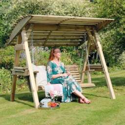 Miami 2 Seater Wooden Garden Swing Seat - thumbnail 4