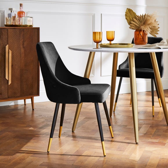 Ariana Set of 2 Dining Chairs, Velvet - image 1