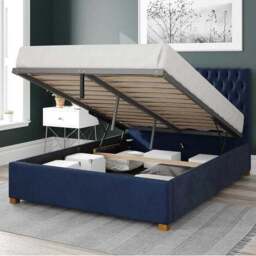 Monroe Plush Velvet Ottoman Bed Frame - thumbnail 2