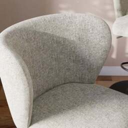 Mandy Height Adjustable Bar Stool, Fabric - thumbnail 2
