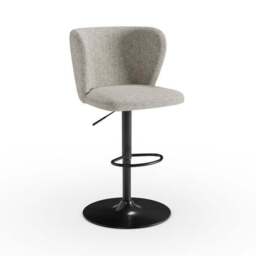 Mandy Height Adjustable Bar Stool, Fabric - thumbnail 6