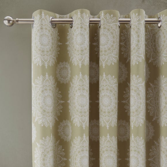 Zahara Mandala Blackout Eyelet Curtains - image 1