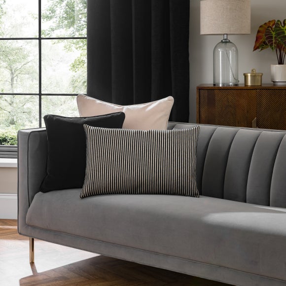 Chenille Striped Rectangular Cushion Cover - image 1