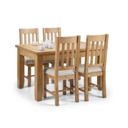 Astoria 4-6 Seater Rectangular Extendable Dining Table, Solid Oak - thumbnail 5