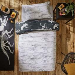 Fossil Forager 100% Cotton Duvet Cover and Pillowcase Set
