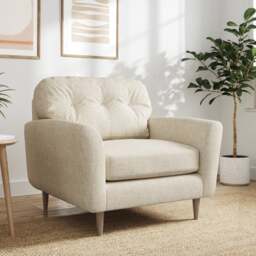 Sven Chunky Tonal Weave Snuggle Chair - thumbnail 1