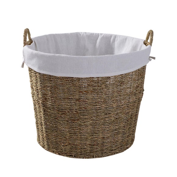Round Seagrass Log Basket - image 1