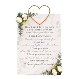 Love Story When I Say I Love You Wall Hanging - thumbnail 1