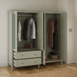 Lynton Mirrored 4 Door Wardrobe - thumbnail 2