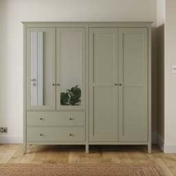 Lynton Mirrored 4 Door Wardrobe - thumbnail 1