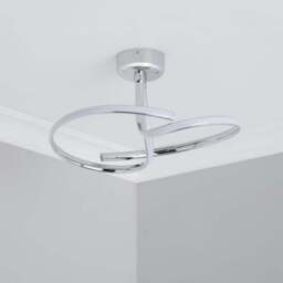Cortez 2 Arm LED Chrome Semi Flush Ceiling Light - thumbnail 2