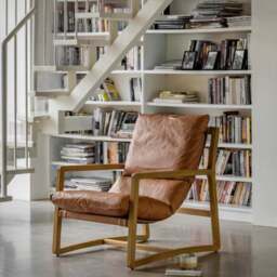 Davis Leather Lounge Chair - thumbnail 2