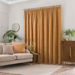 Vintage Chenille Pencil Pleat Curtains - thumbnail 4
