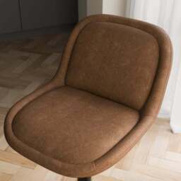 Lyle Gaslift Barstool, Faux Leather - thumbnail 2