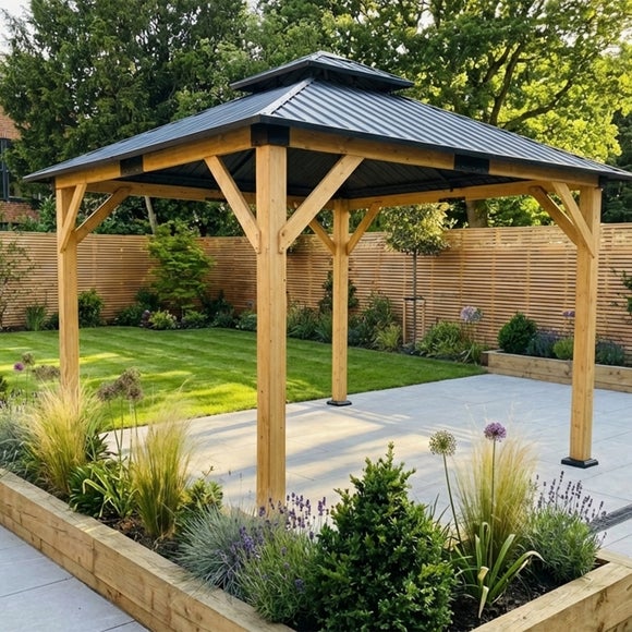 Norfolk Leisure Ottawa 3m x 3.6m Cedar Wood Gazebo