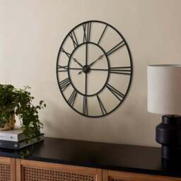 Black Skeleton Indoor Outdoor Wall Clock - thumbnail 2