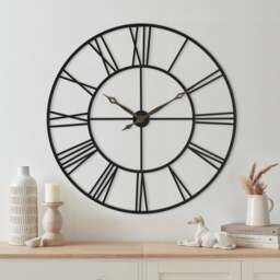 Black Skeleton Indoor Outdoor Wall Clock - thumbnail 1