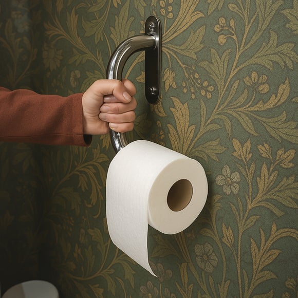 Invisible Creations Classic Left Handed Toilet Roll Holder - image 1