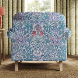 Jolene William Morris Woodland Weeds Print Velvet Snuggle Chair - thumbnail 3