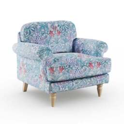 Jolene William Morris Woodland Weeds Print Velvet Snuggle Chair - thumbnail 6