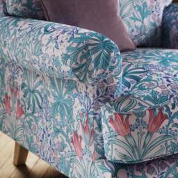 Jolene William Morris Woodland Weeds Print Velvet Snuggle Chair - thumbnail 4