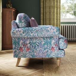 Jolene William Morris Woodland Weeds Print Velvet Snuggle Chair - thumbnail 2
