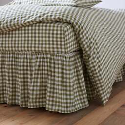 Portloe Woven Gingham 100% Cotton Frilled Valance - thumbnail 1