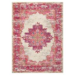 Ivory and Fuchsia Passion Rug - thumbnail 2