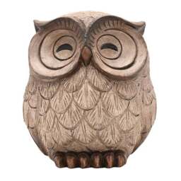 Country Living Wood Effect Sleeping Owl Ornament - thumbnail 2