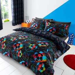 Bright Football Duvet Cover and Pillowcase Set - thumbnail 1
