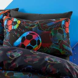 Bright Football Duvet Cover and Pillowcase Set - thumbnail 2