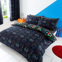 Bright Football Duvet Cover and Pillowcase Set - thumbnail 3