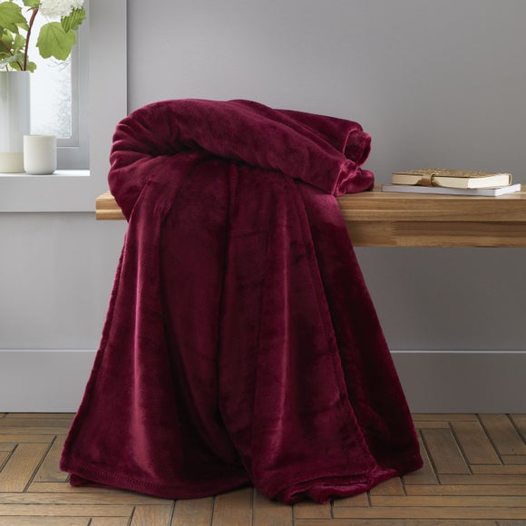 Catherine Lansfield Raschel Velvet Touch Throw Blanket 130cm x 170cm - image 1