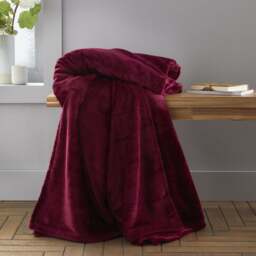 Catherine Lansfield Raschel Velvet Touch Throw Blanket 130cm x 170cm - thumbnail 1