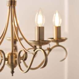 Vogue Bernice Candelabra 5 Light Chandelier - thumbnail 6