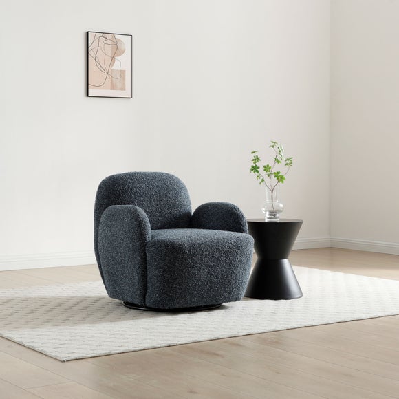 Ila Chunky Chenille Swivel Chair - image 1