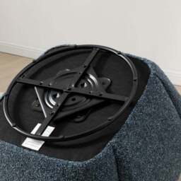 Ila Chunky Chenille Swivel Chair - thumbnail 5