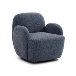 Ila Chunky Chenille Swivel Chair - thumbnail 6