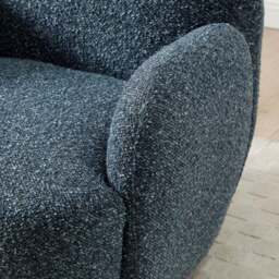 Ila Chunky Chenille Swivel Chair - thumbnail 4