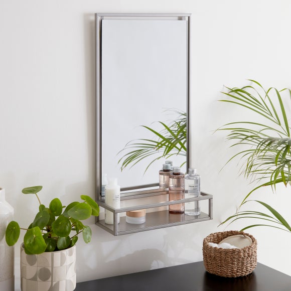 London Rectangle Wall Mirror with Shelf - image 1