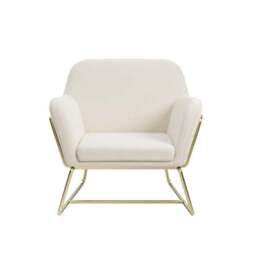 Charles Metal Leg Velvet Occasional Chair - thumbnail 2