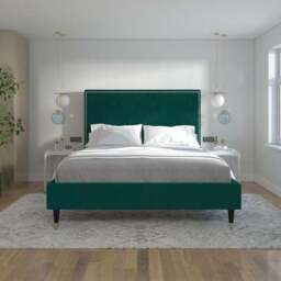 Cosmo Living Audrey Bed Frame, Velvet - thumbnail 2