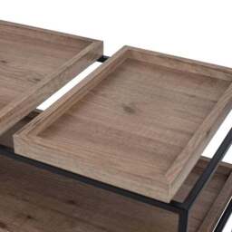 Pacific Gallery Lam Coffee Table, Light Wood Effect - thumbnail 6