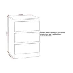 Walker 3 Drawer Bedside Table - thumbnail 5