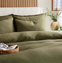 Elements 100% Cotton Jersey Plain Duvet Cover & Pillowcase Set​ - thumbnail 2