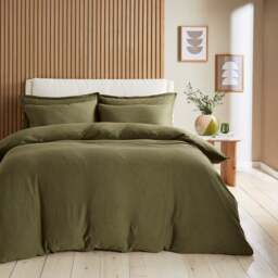 Elements 100% Cotton Jersey Plain Duvet Cover & Pillowcase Set​ - thumbnail 1