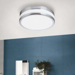 EGLO Palermo 1 Light Bathroom LED Flush Ceiling Light