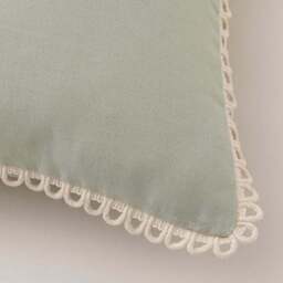 Scalloped Edge Cotton Square Cushion Cover - thumbnail 3