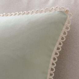 Scalloped Edge Cotton Square Cushion Cover - thumbnail 4